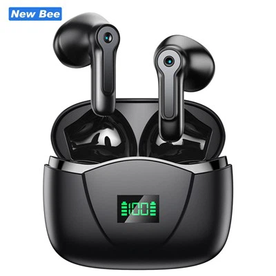 Mini trådlösa Bluetooth-hörlurar med LED-skärm