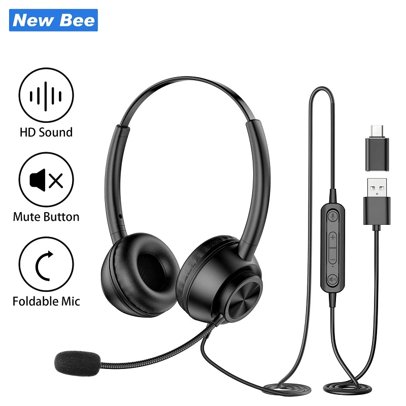USB-headset med flexibel mikrofon